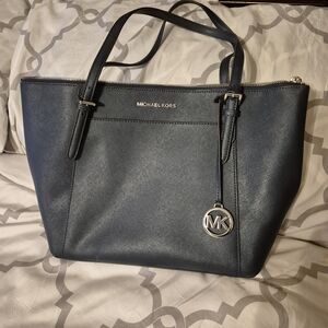 Michael Kors Navy Blue Tote Bag